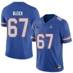 Men's Florida Gators #67 Christopher Bleich NCAA Jordan Brand Royal Authentic Stitched College Football Jersey SER8162MW